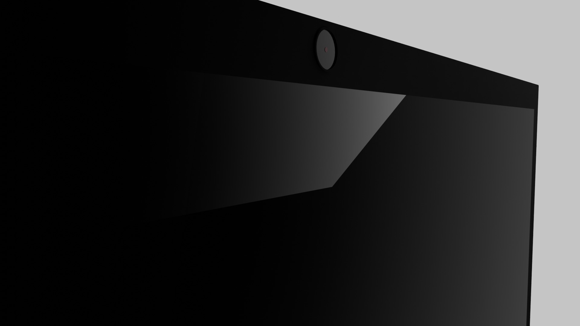 PC monitor Low-poly 3D model_3