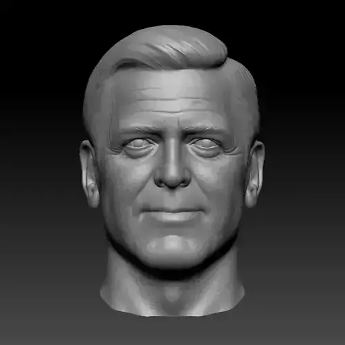 GEORGE CLOONEY HEAD SCULPTURE 3D PRINT MODEL