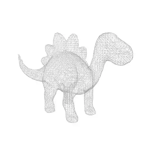 Cartoon Dinosaur Wireframe V1 005 Low-poly 3D model