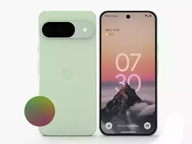 Google Pixel 9 Low-poly 3D model