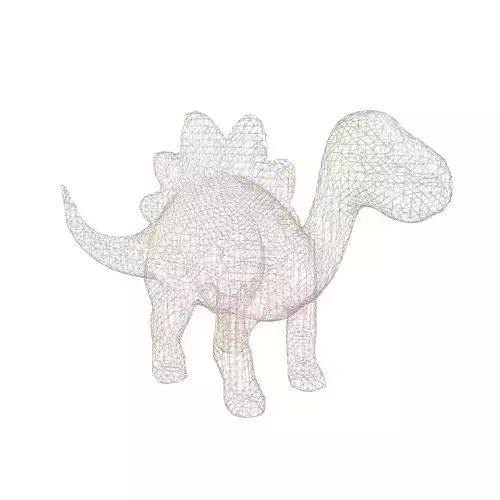 Cartoon Dinosaur Wireframe V1 006 Low-poly 3D model
