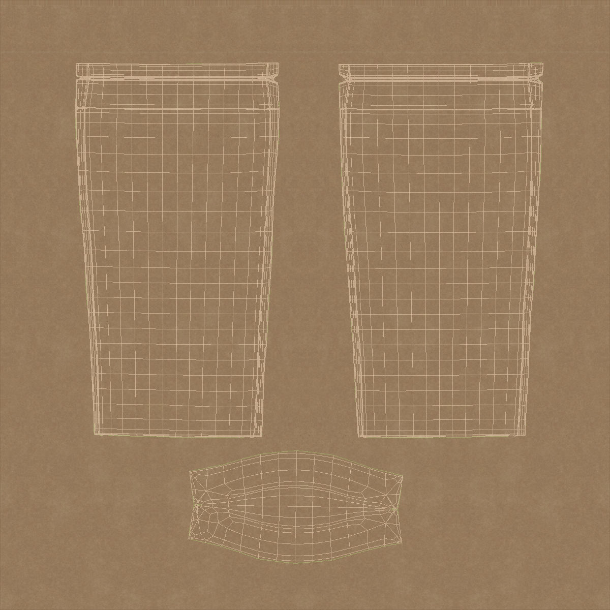 Paper pouchs collection 3D model_13