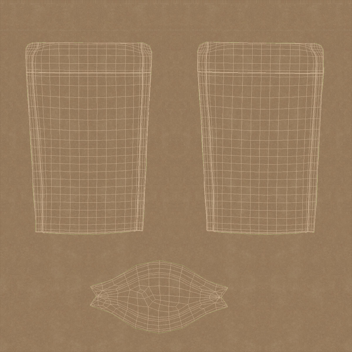 Paper pouchs collection 3D model_8