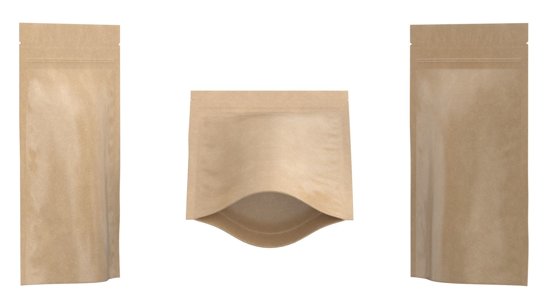 Paper pouchs collection 3D model_2