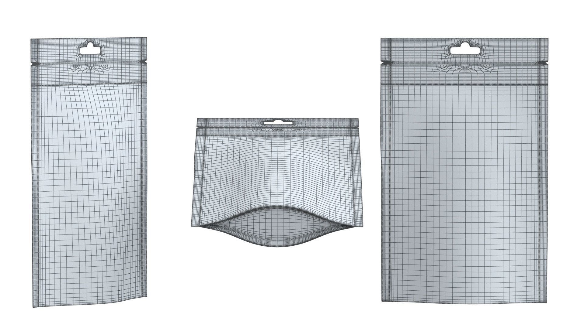 Paper pouchs collection 3D model_27