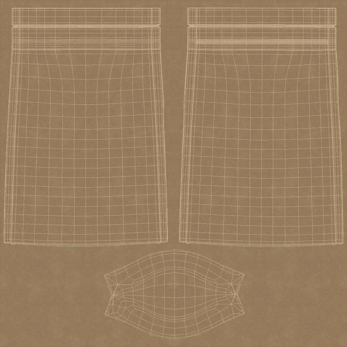 Paper pouchs collection 3D model_3