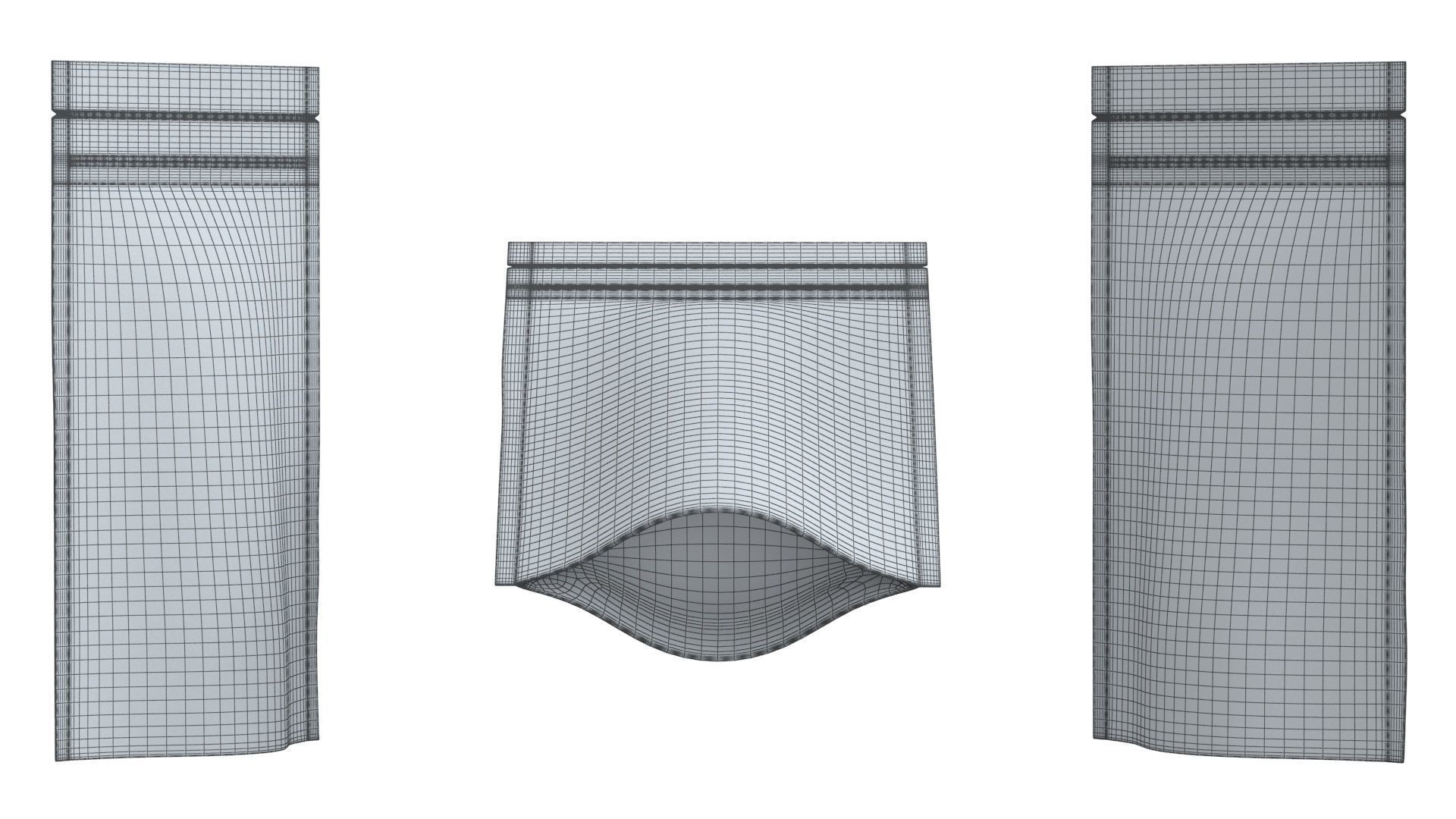 Paper pouchs collection 3D model_5