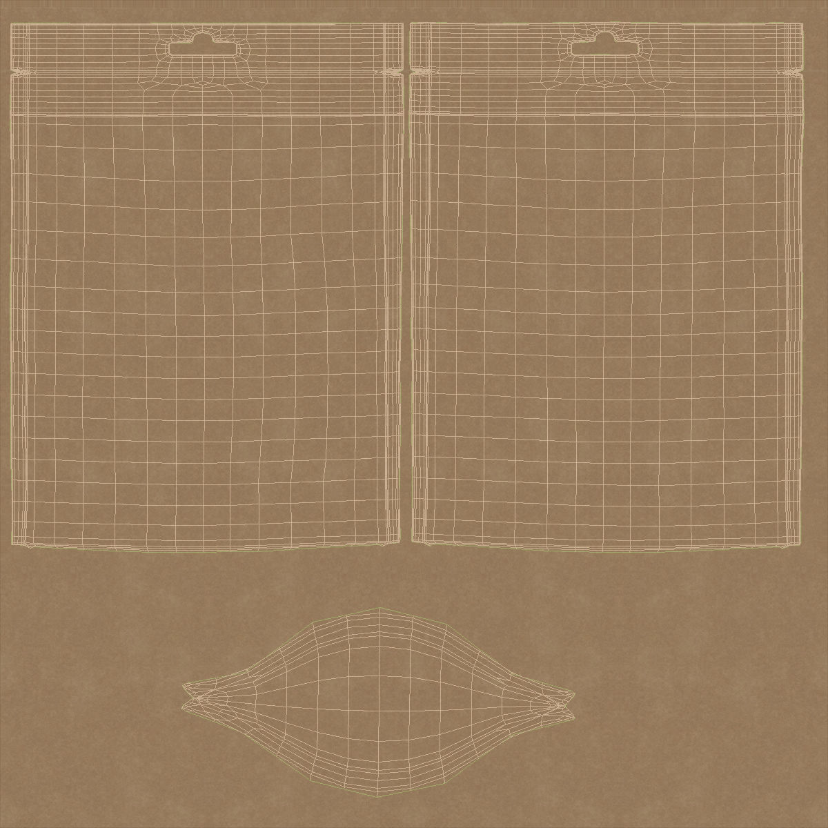 Paper pouchs collection 3D model_25