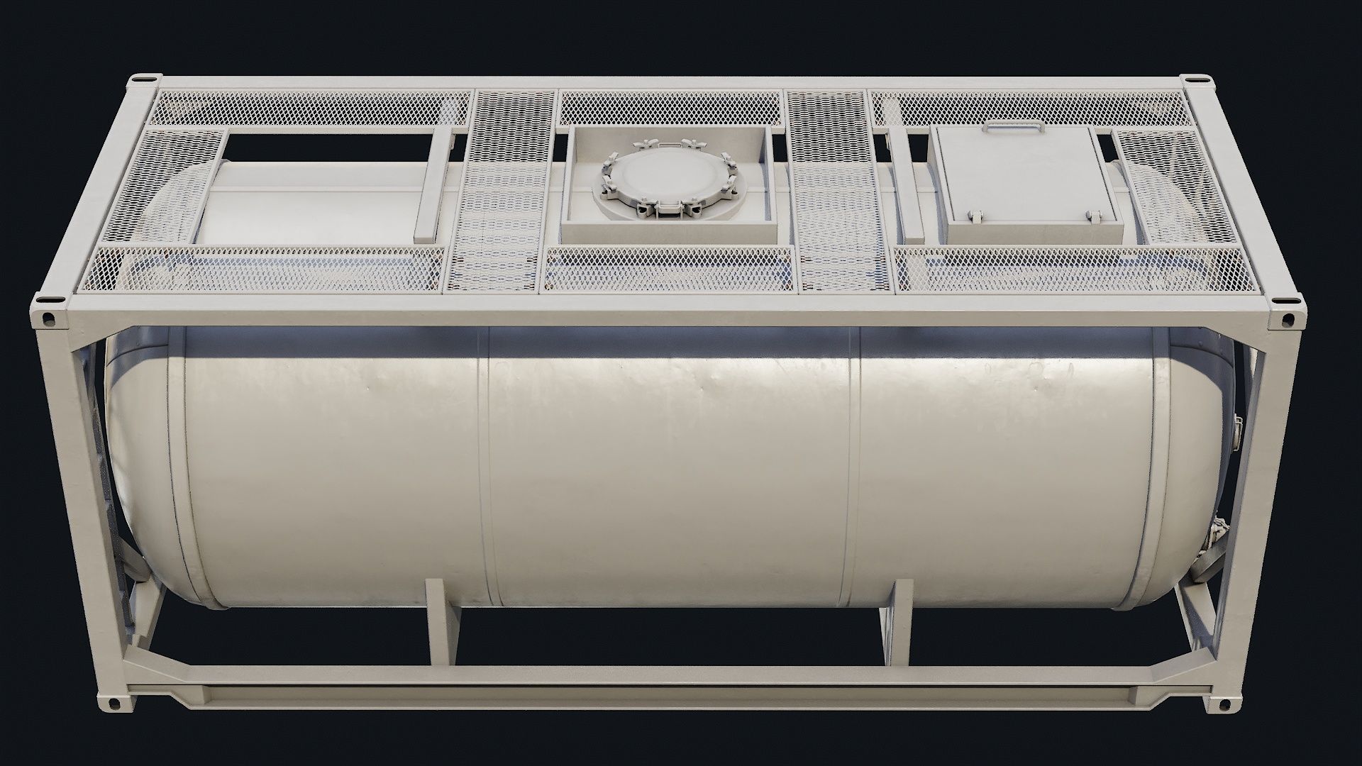 Low Poly PBR ISO Tank Container Low-poly 3D model_7