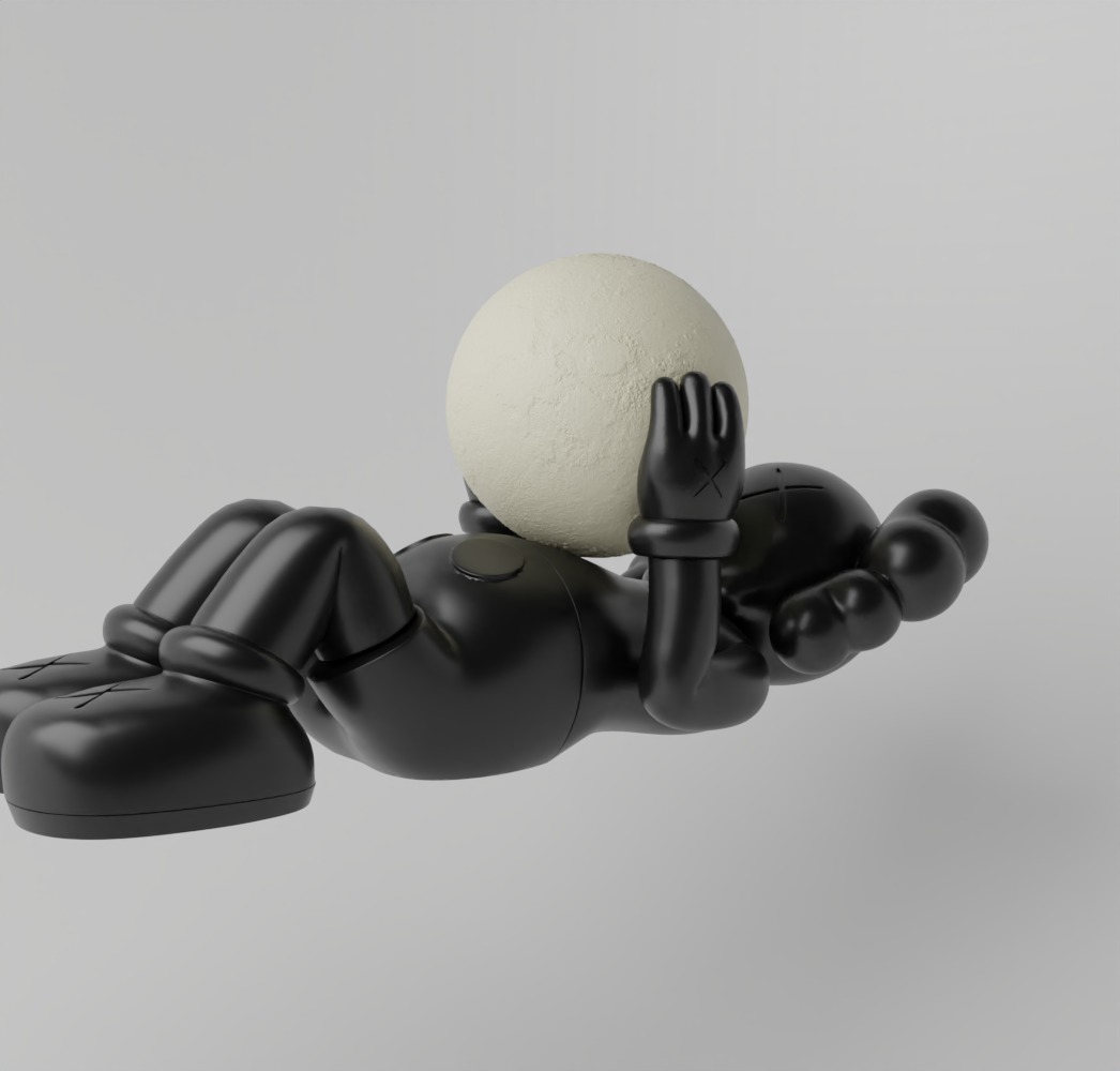 Kaws Holiday Shangai Fan Art Toy  3D print model_9