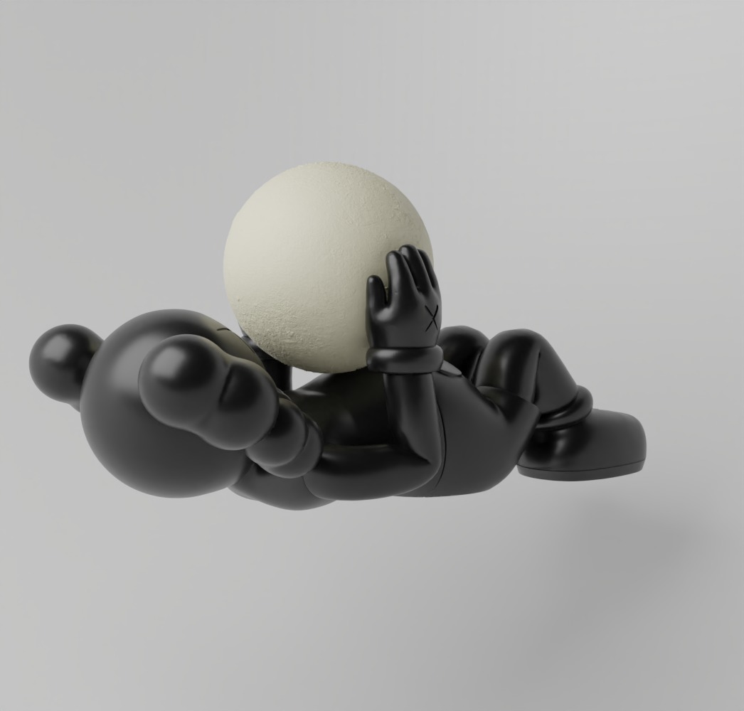 Kaws Holiday Shangai Fan Art Toy  3D print model_4