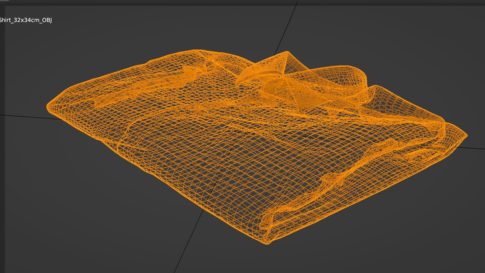 White generic folded shirt with business casual style 3D model_5