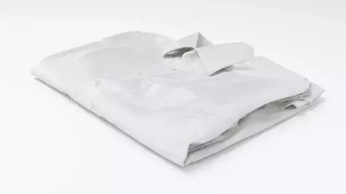 White generic folded shirt with business casual style