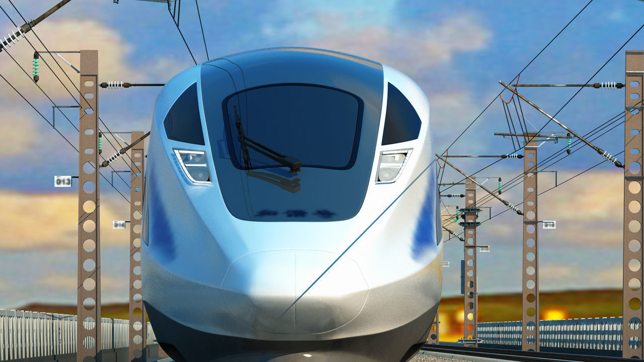 Railway track facilities 3D model_5