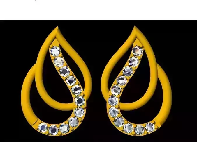 Drop Earrings 3dm file Free 3D print model