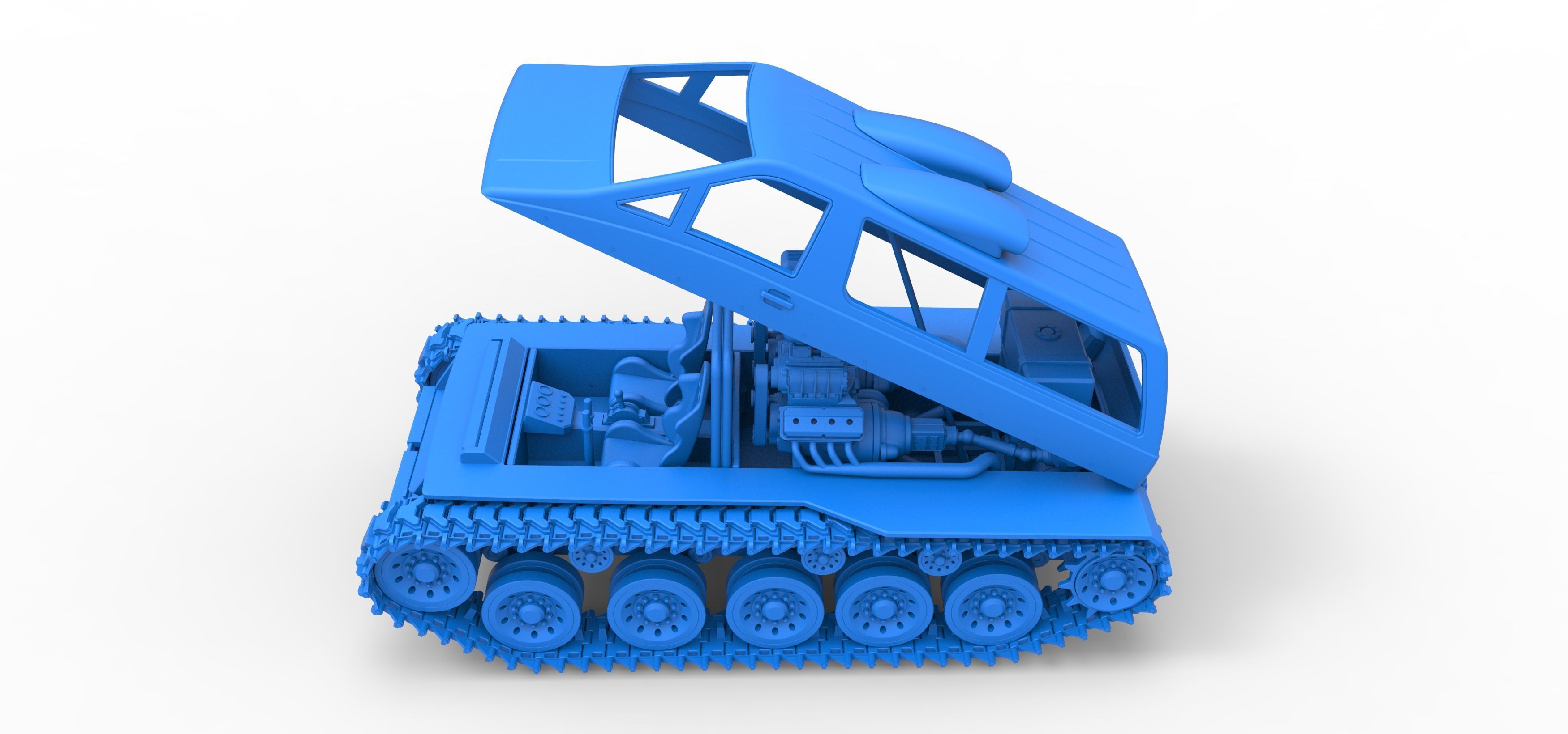 Vintage Monster tank Version 6 Scale 1 to 25 3D print model_53