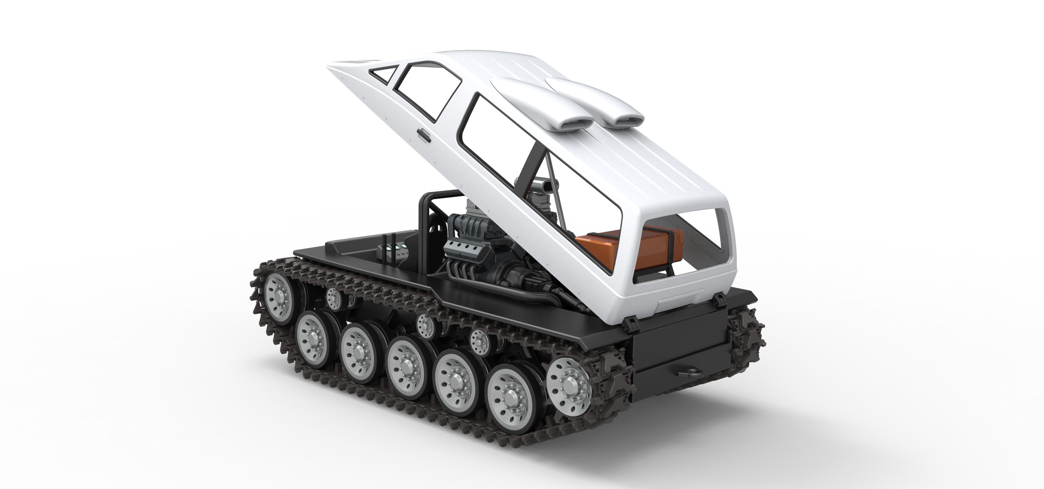 Vintage Monster tank Version 6 Scale 1 to 25 3D print model_27