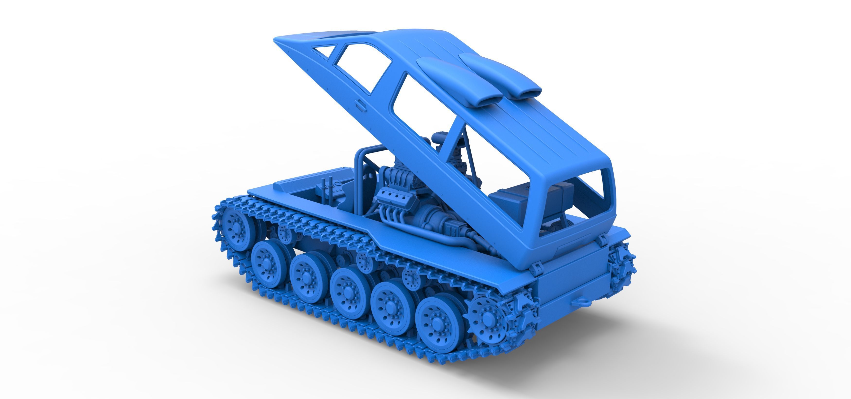 Vintage Monster tank Version 6 Scale 1 to 25 3D print model_54