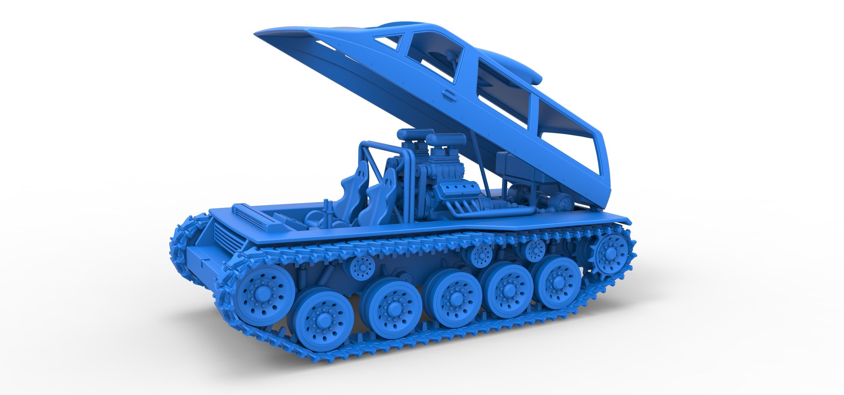 Vintage Monster tank Version 6 Scale 1 to 25 3D print model_48