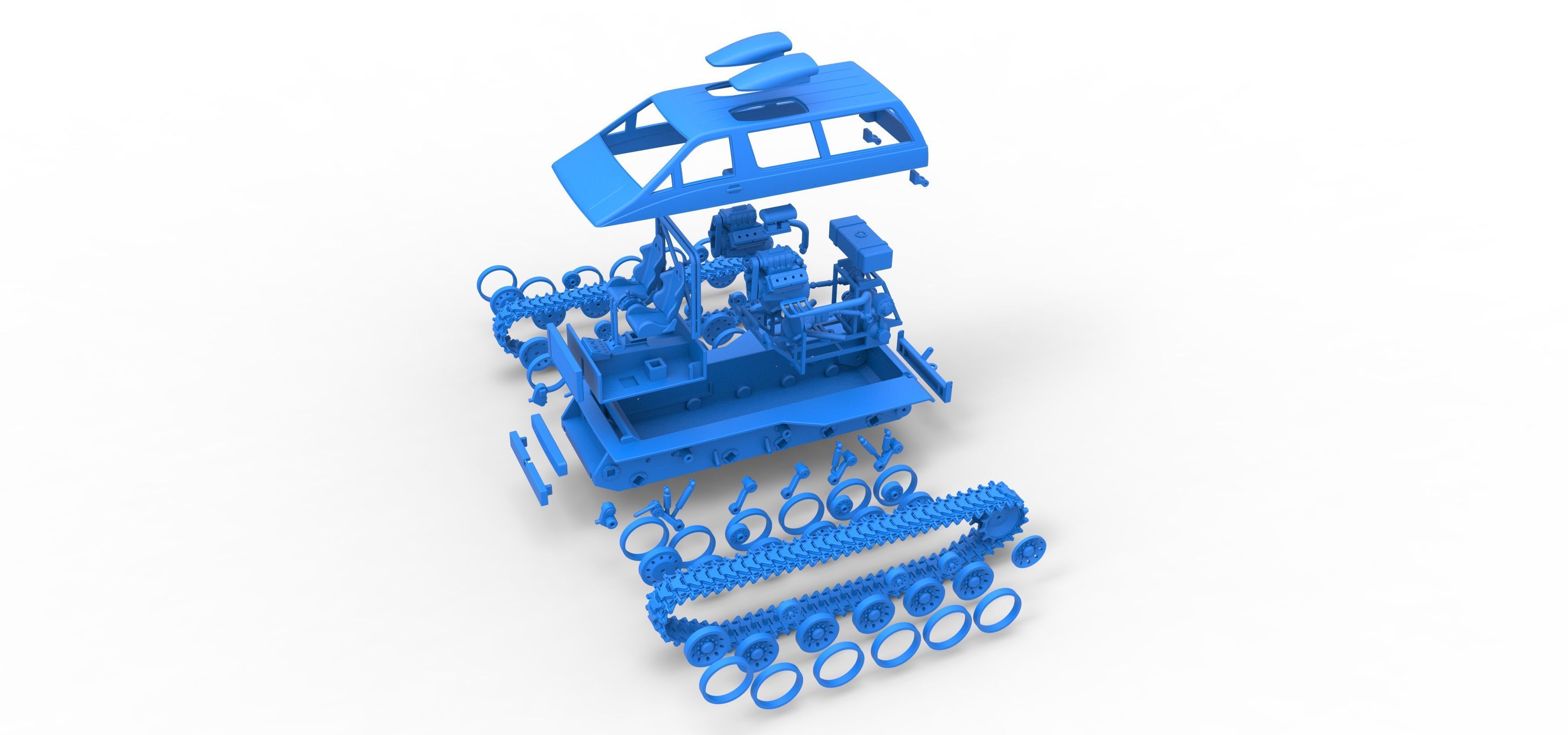 Vintage Monster tank Version 6 Scale 1 to 25 3D print model_56