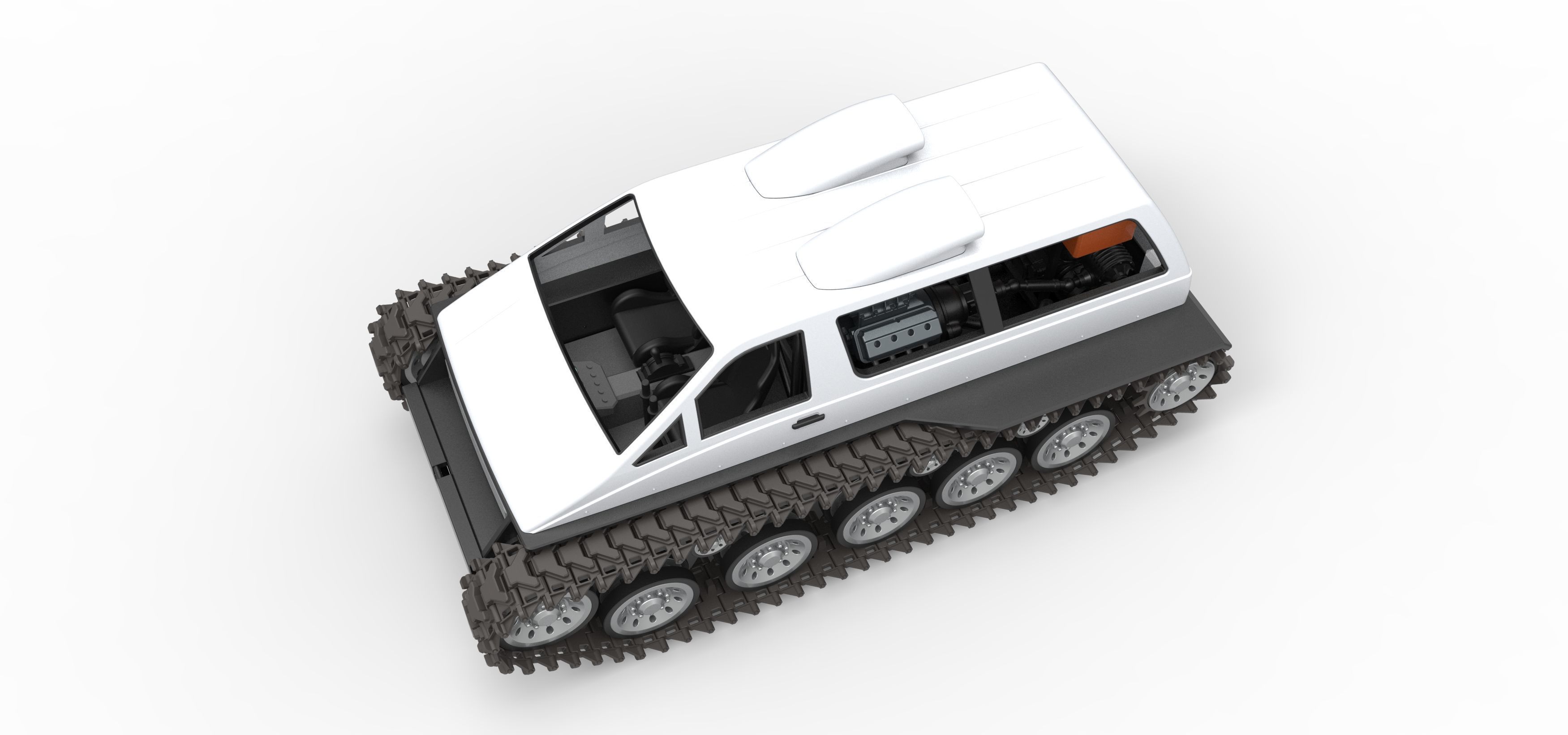 Vintage Monster tank Version 6 Scale 1 to 25 3D print model_4