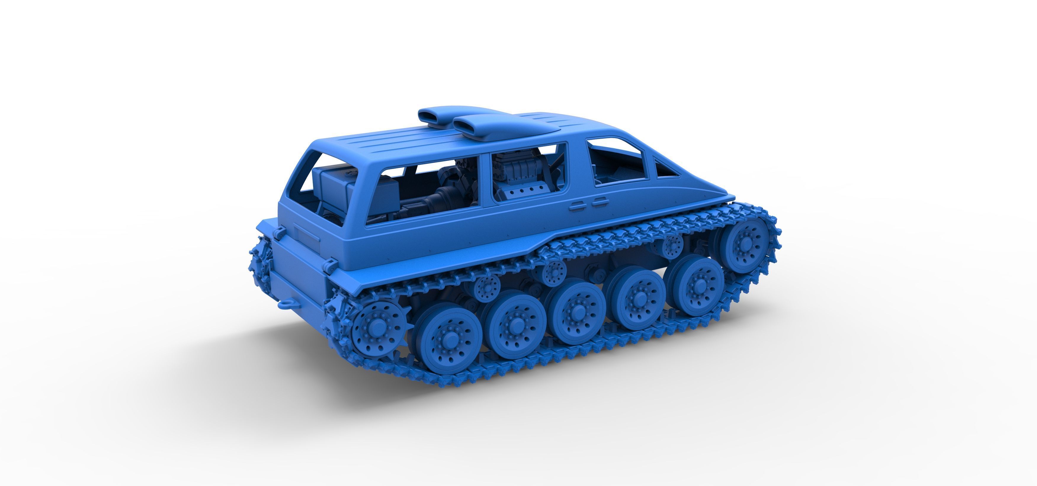 Vintage Monster tank Version 6 Scale 1 to 25 3D print model_45