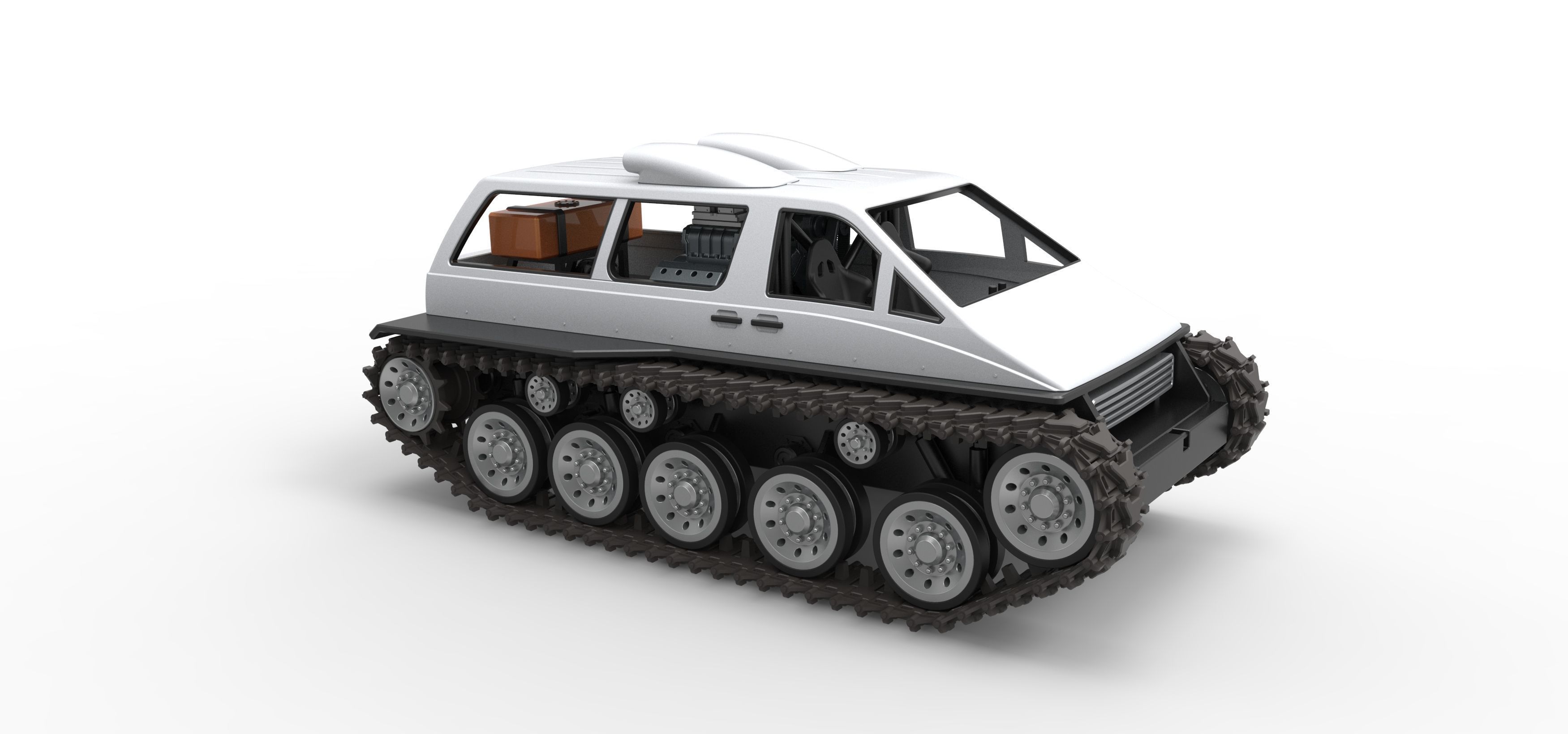 Vintage Monster tank Version 6 Scale 1 to 25 3D print model_20