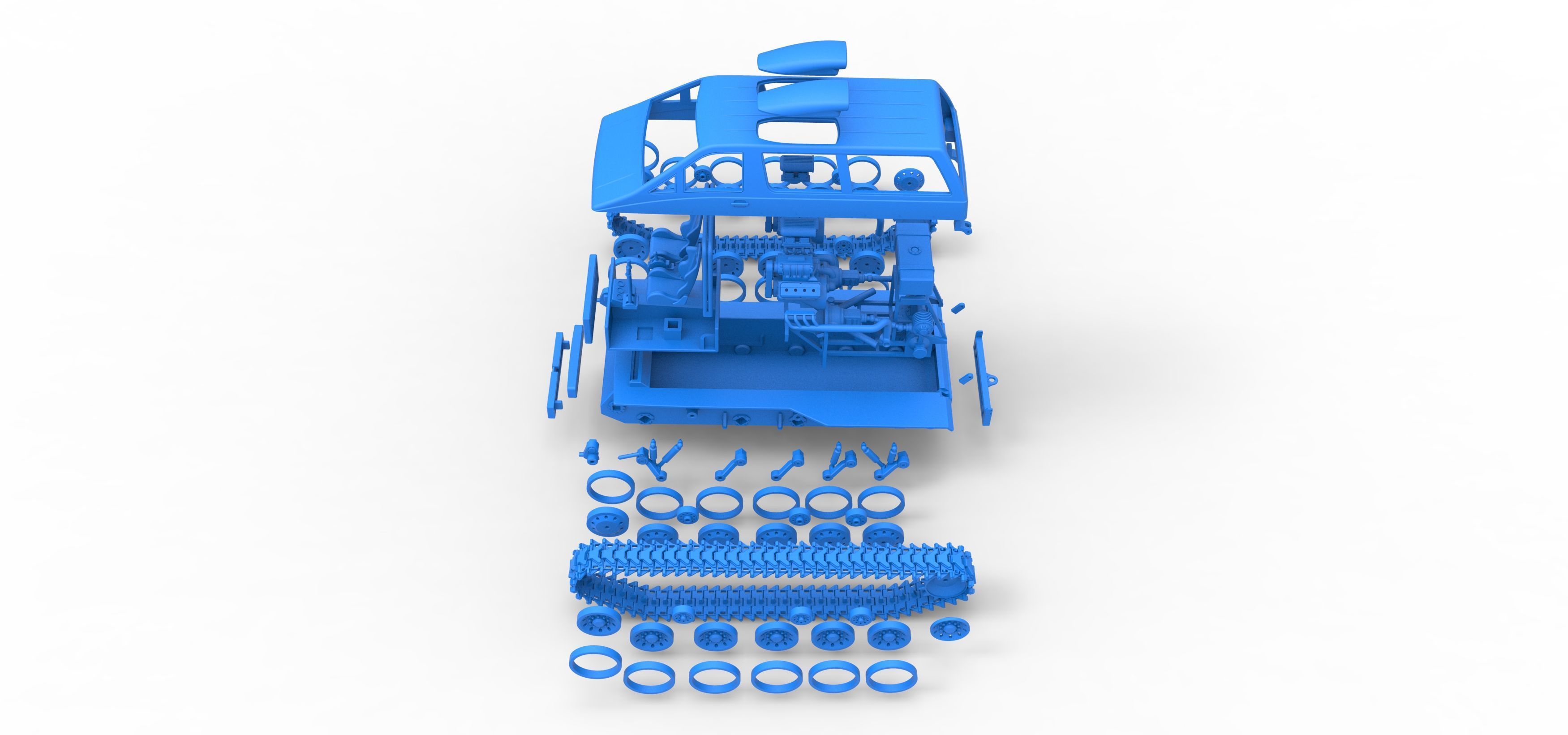 Vintage Monster tank Version 6 Scale 1 to 25 3D print model_59