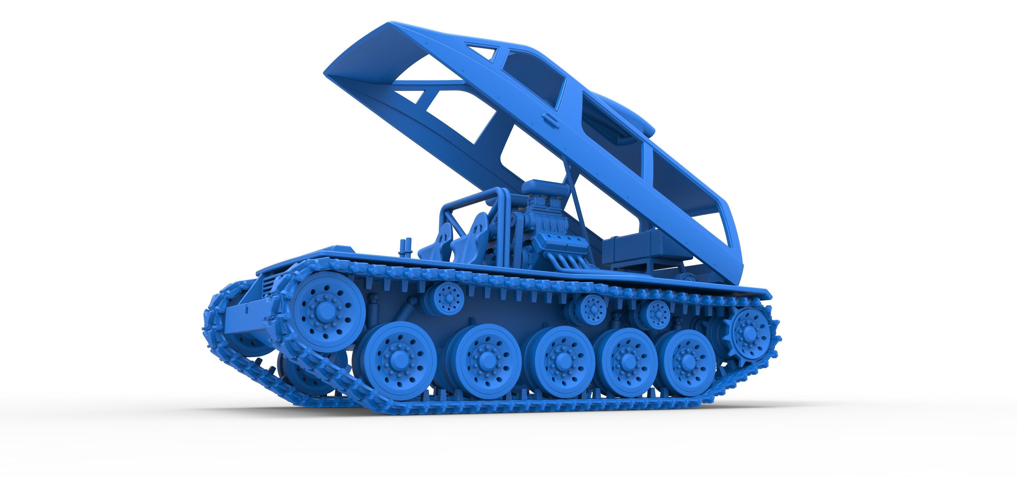 Vintage Monster tank Version 6 Scale 1 to 25 3D print model_49