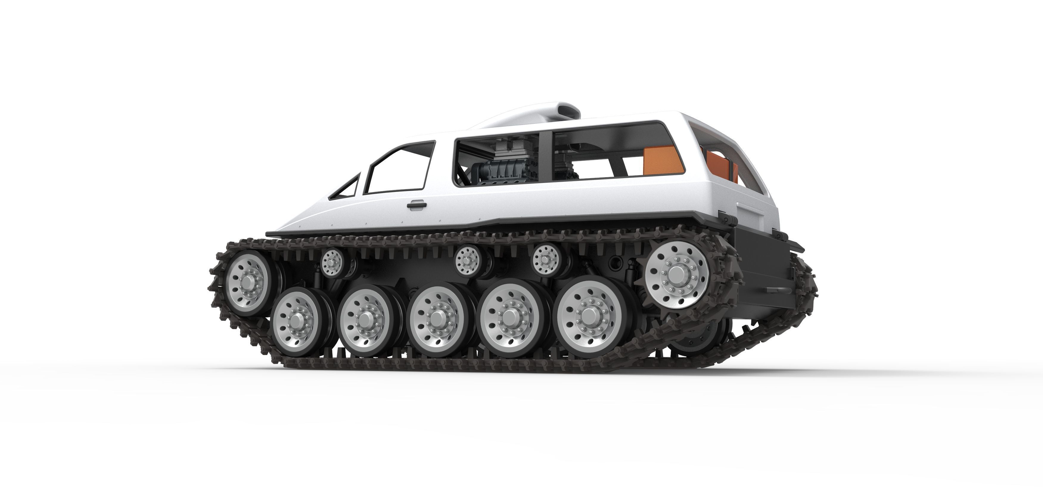 Vintage Monster tank Version 6 Scale 1 to 25 3D print model_13