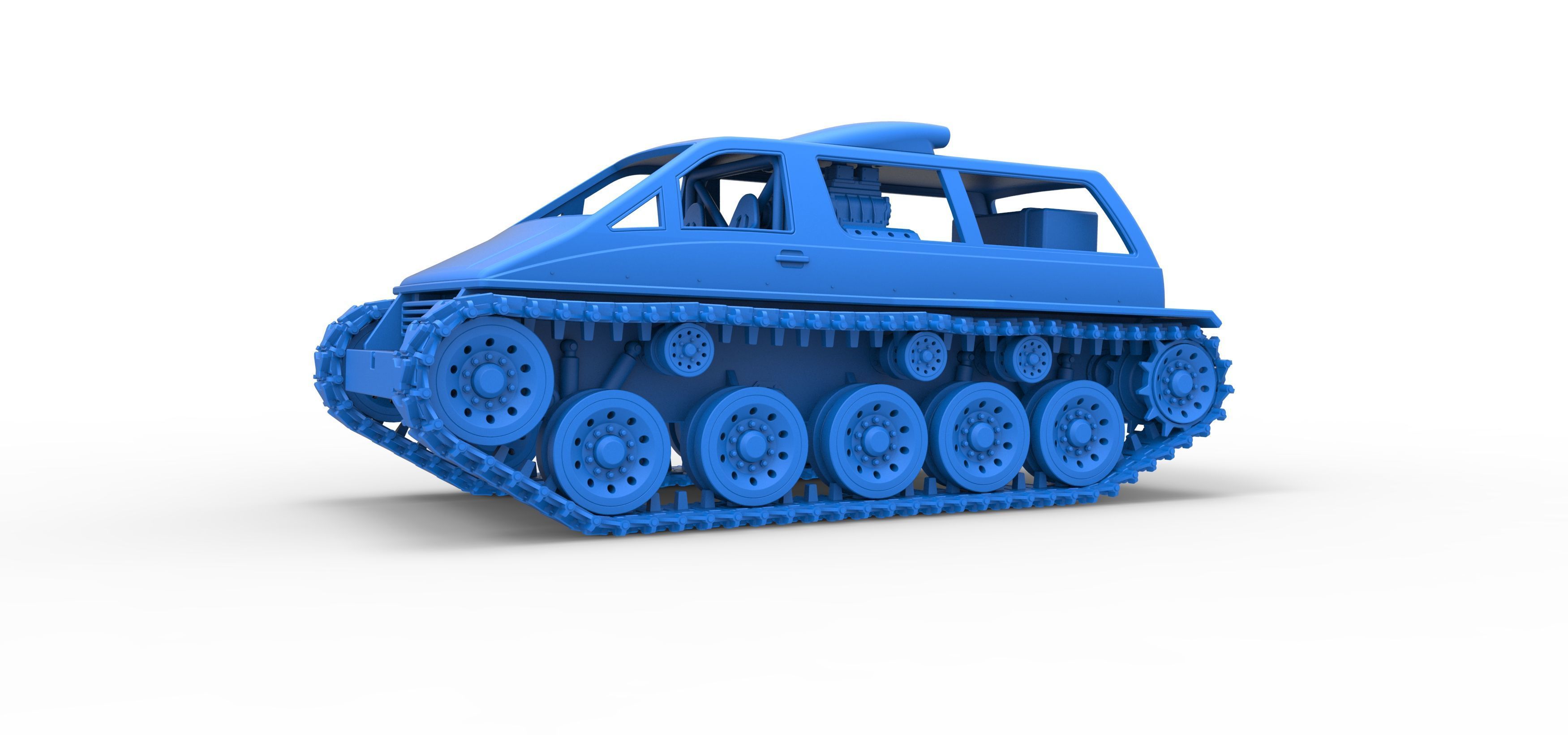 Vintage Monster tank Version 6 Scale 1 to 25 3D print model_29