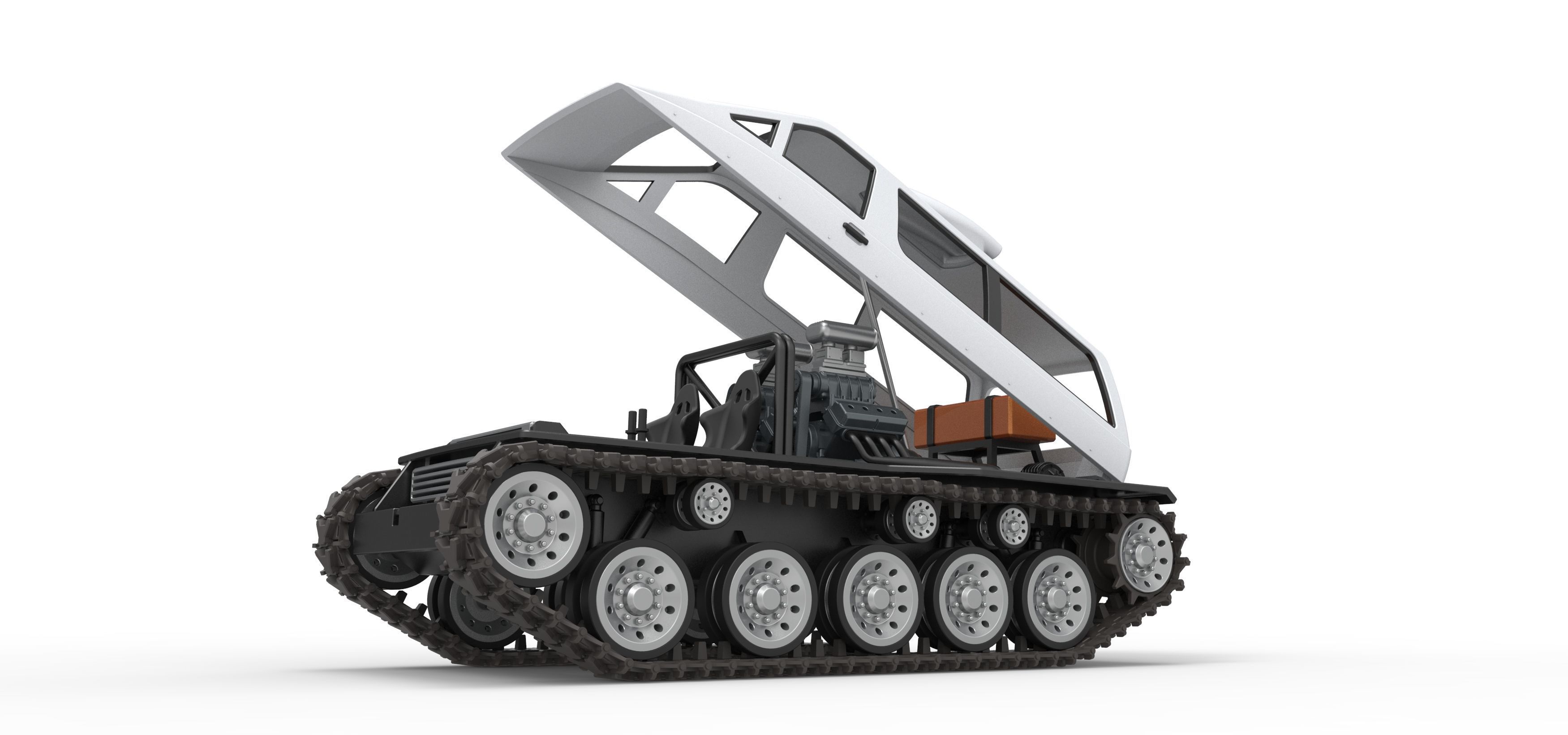 Vintage Monster tank Version 6 Scale 1 to 25 3D print model_22