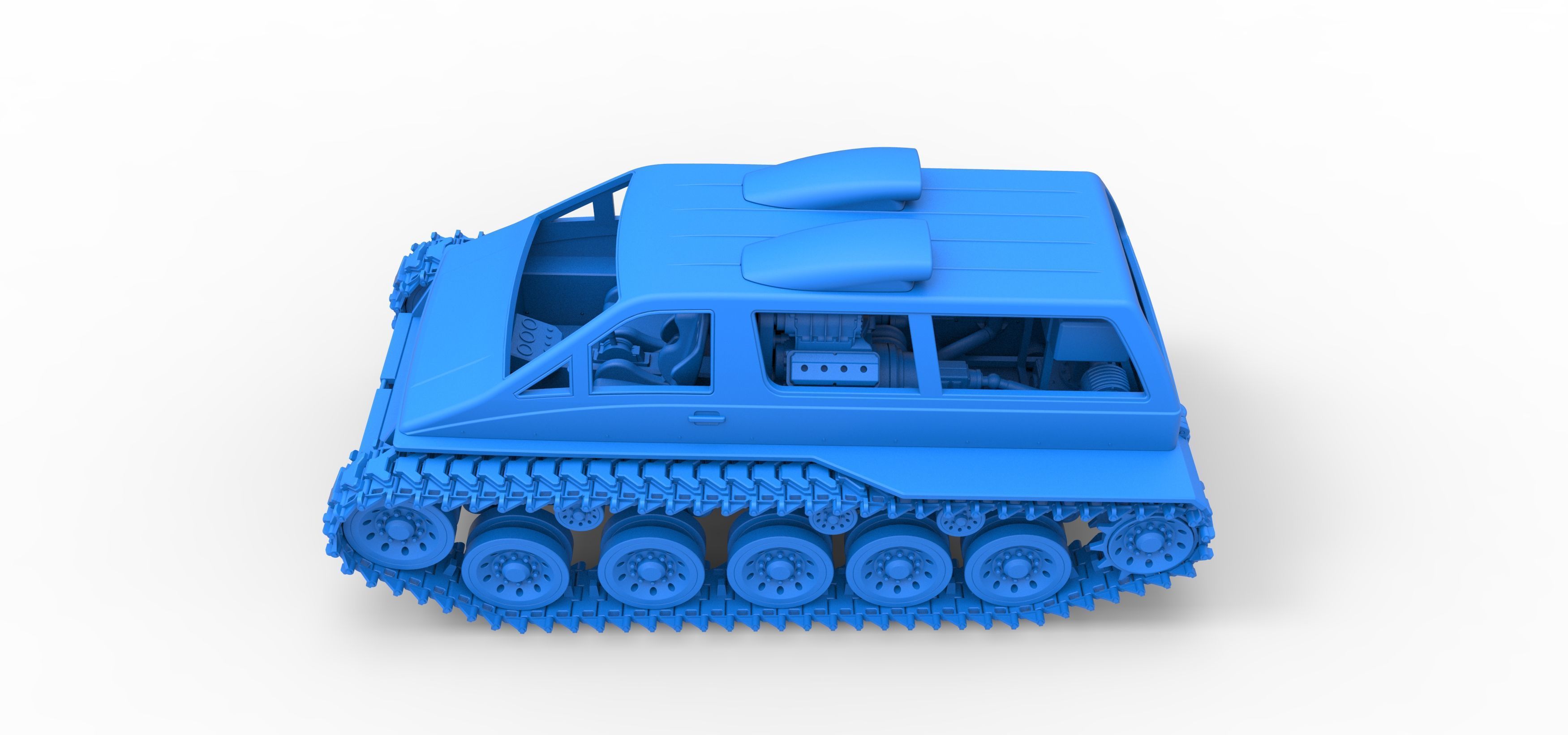Vintage Monster tank Version 6 Scale 1 to 25 3D print model_37