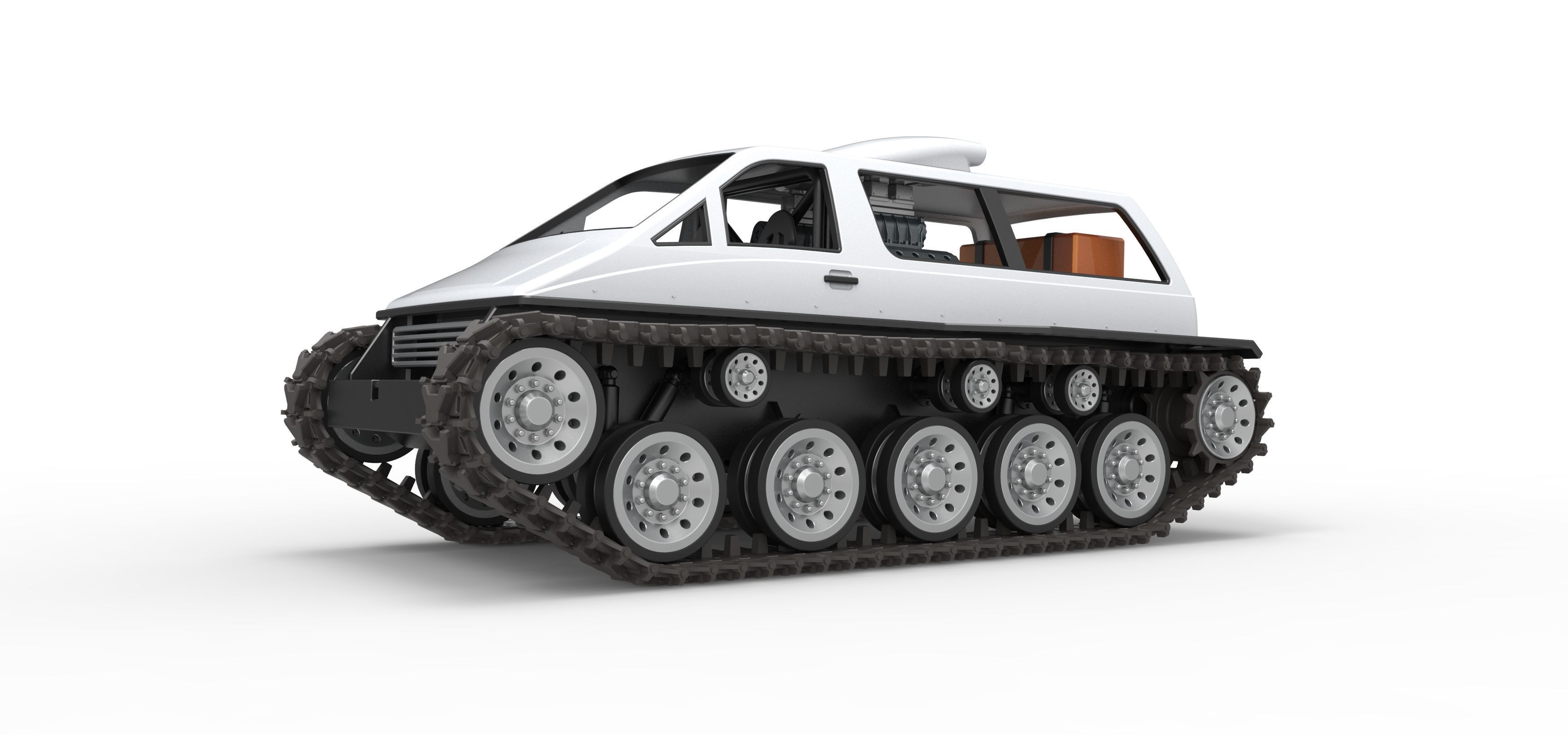 Vintage Monster tank Version 6 Scale 1 to 25 3D print model_2