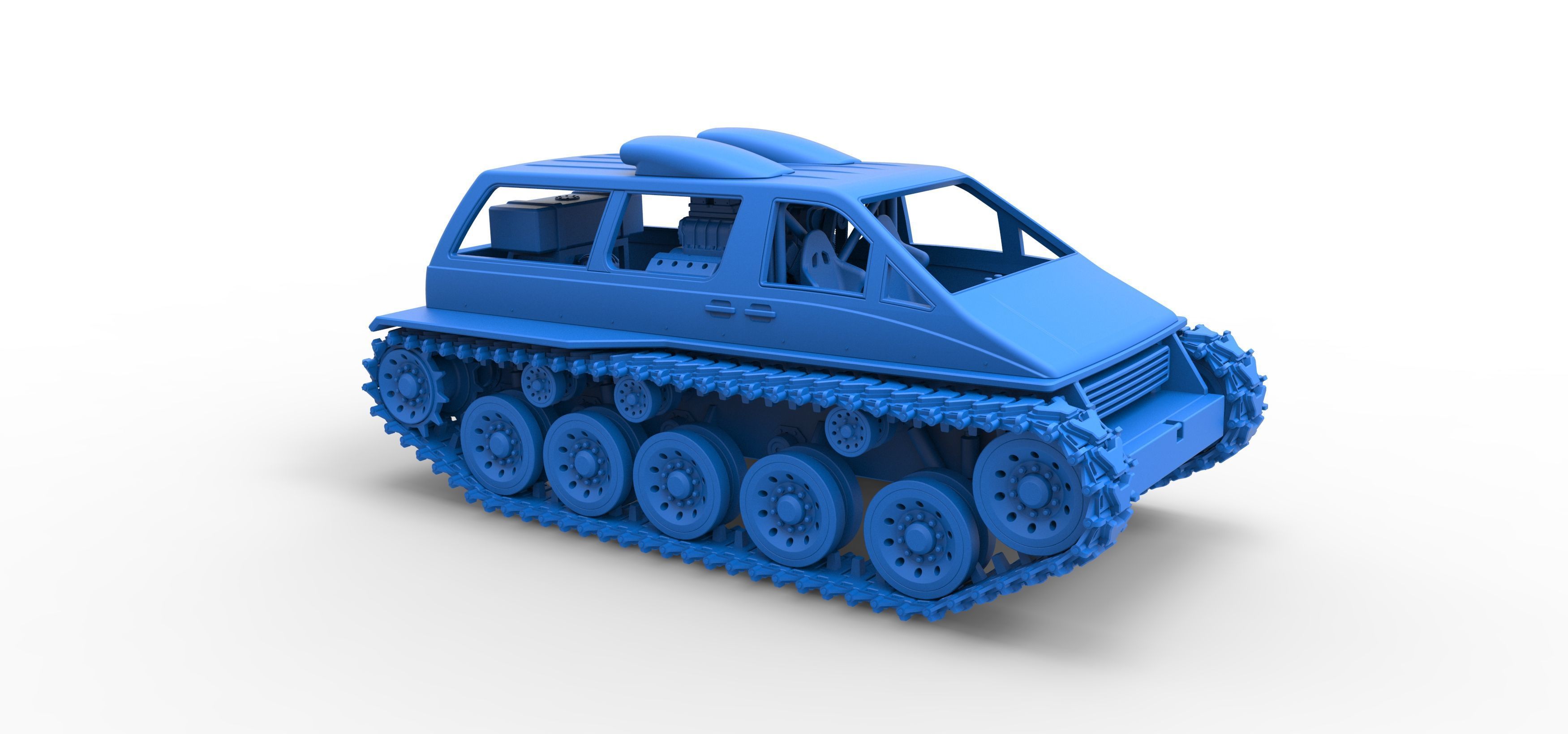 Vintage Monster tank Version 6 Scale 1 to 25 3D print model_47