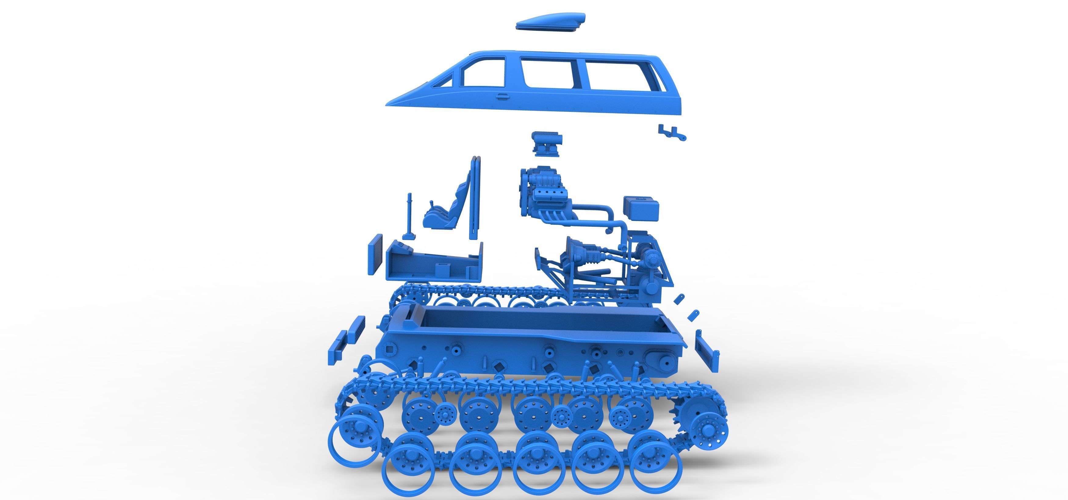 Vintage Monster tank Version 6 Scale 1 to 25 3D print model_58