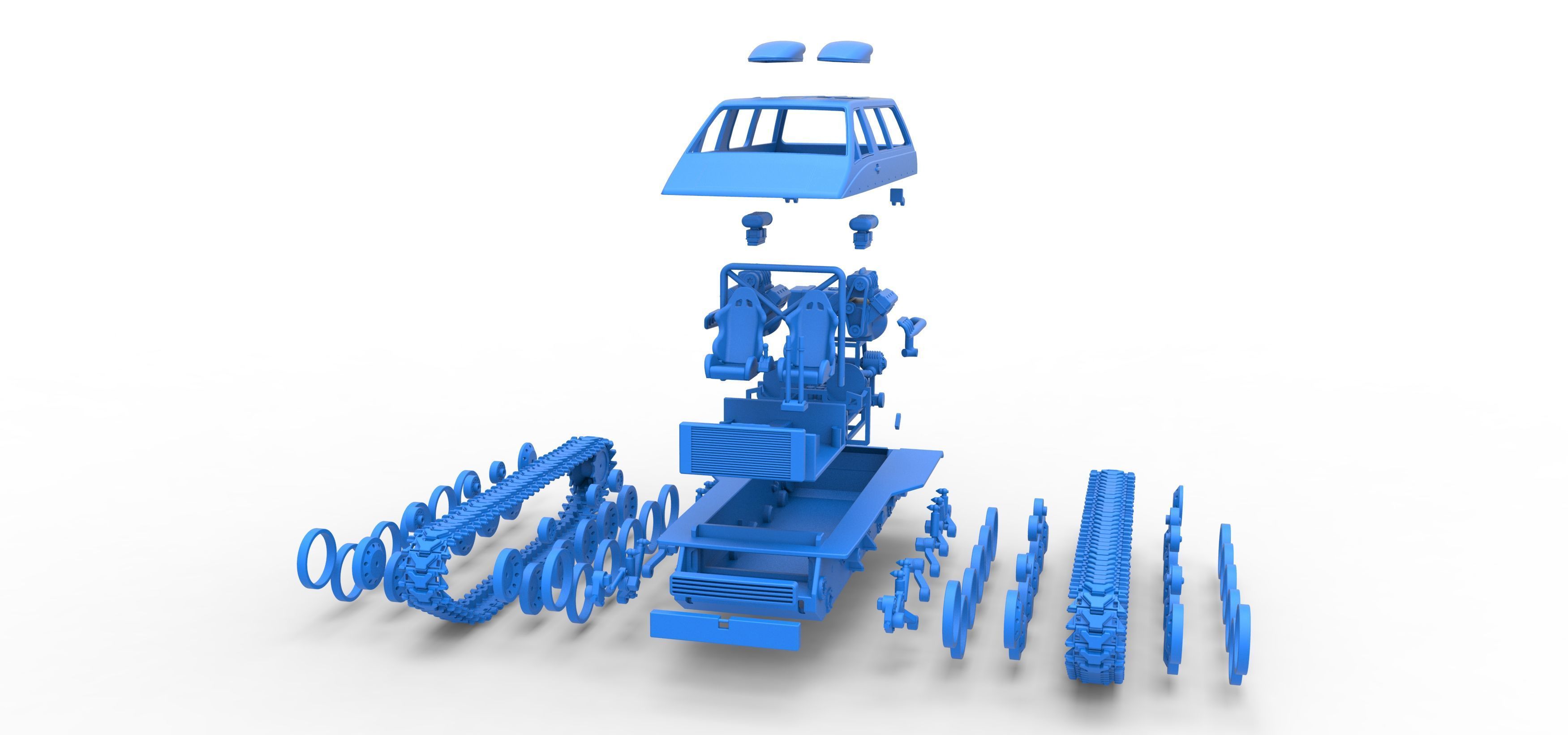 Vintage Monster tank Version 6 Scale 1 to 25 3D print model_57