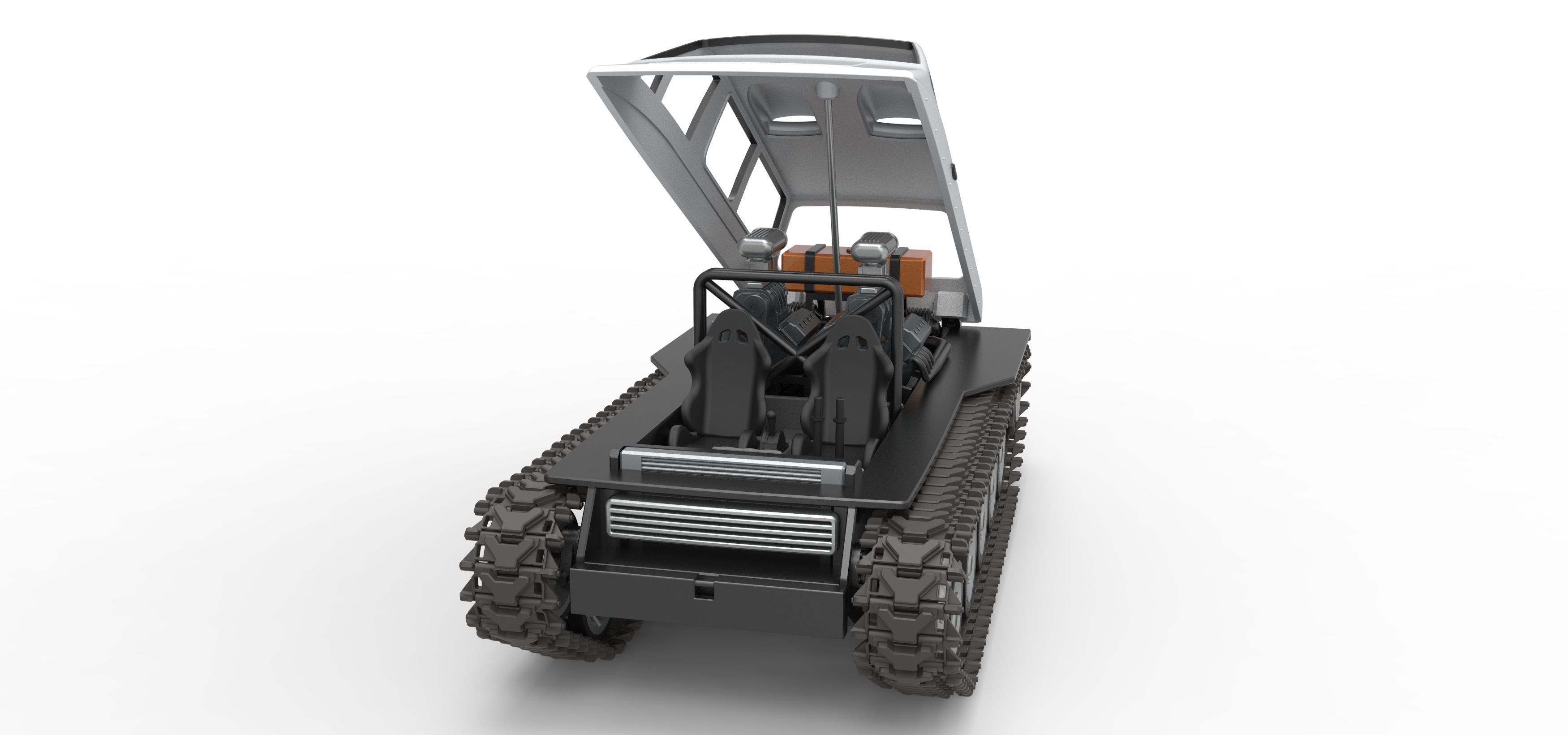 Vintage Monster tank Version 6 Scale 1 to 25 3D print model_23