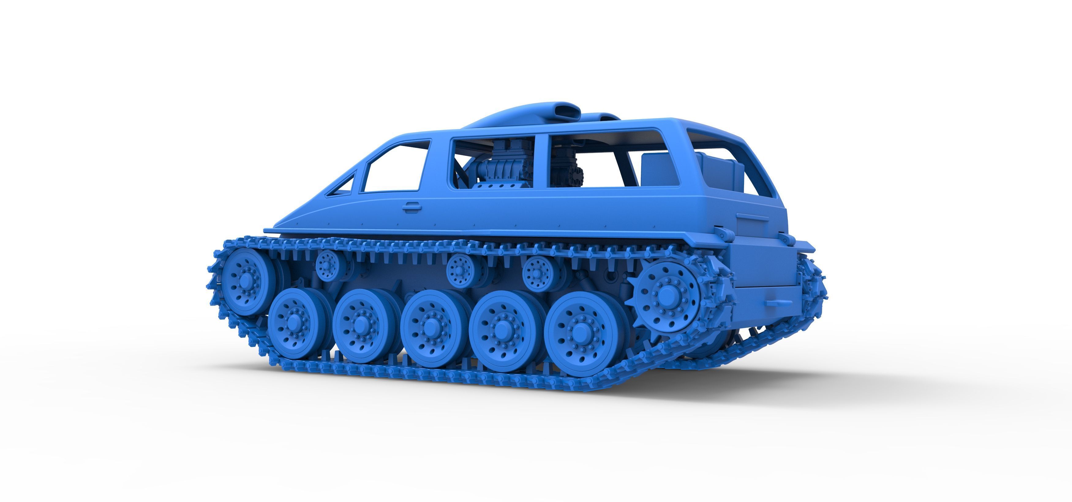Vintage Monster tank Version 6 Scale 1 to 25 3D print model_40