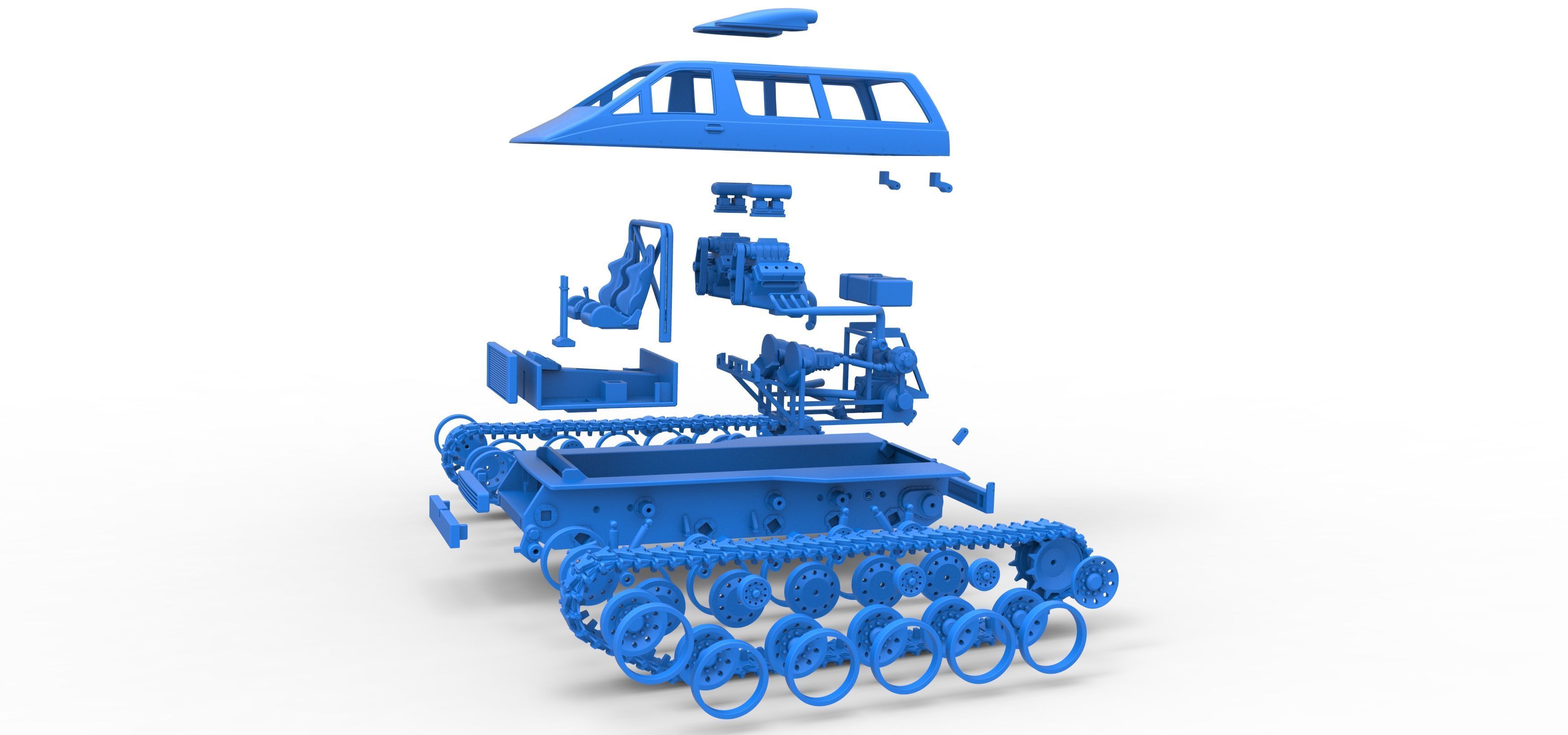 Vintage Monster tank Version 6 Scale 1 to 25 3D print model_55