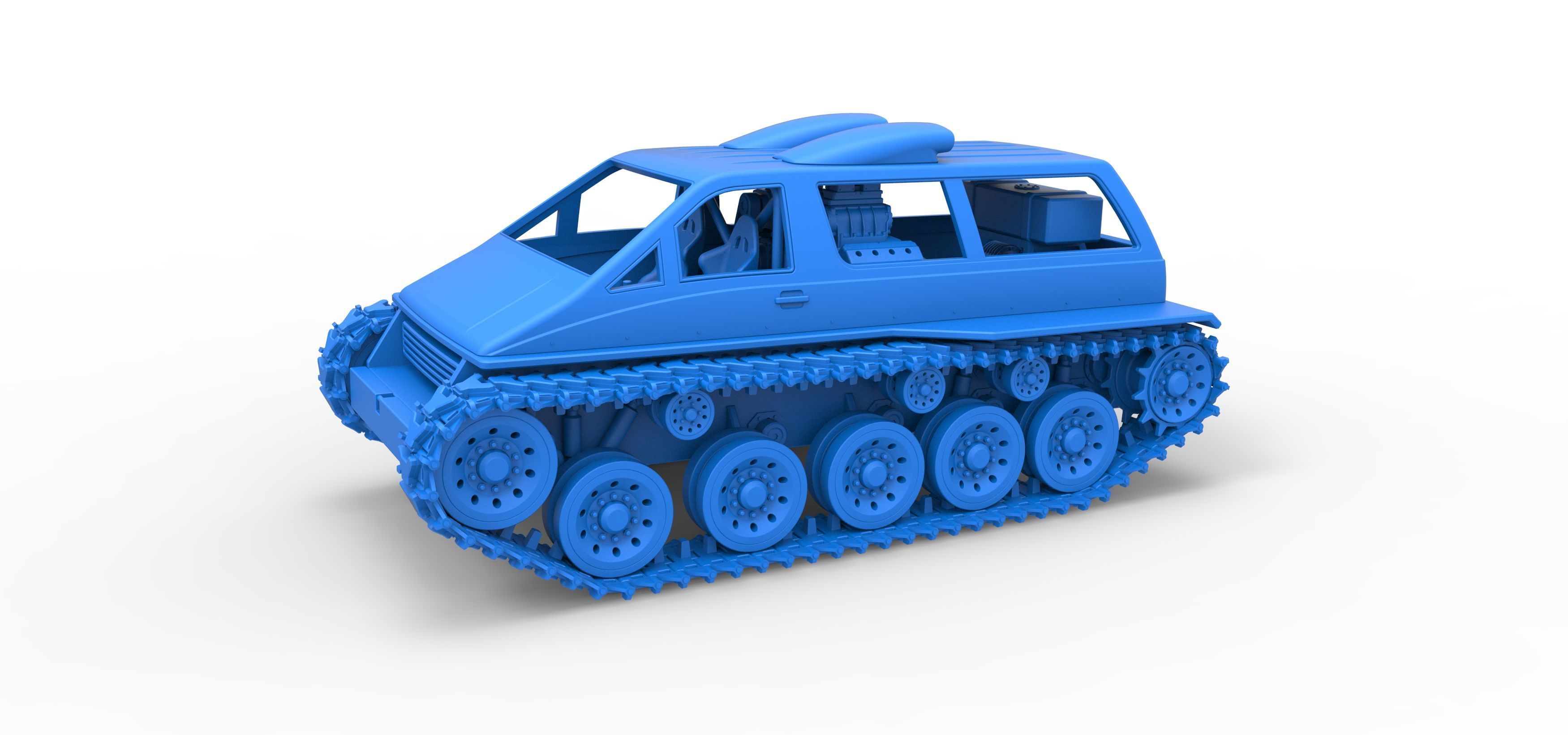Vintage Monster tank Version 6 Scale 1 to 25 3D print model_28