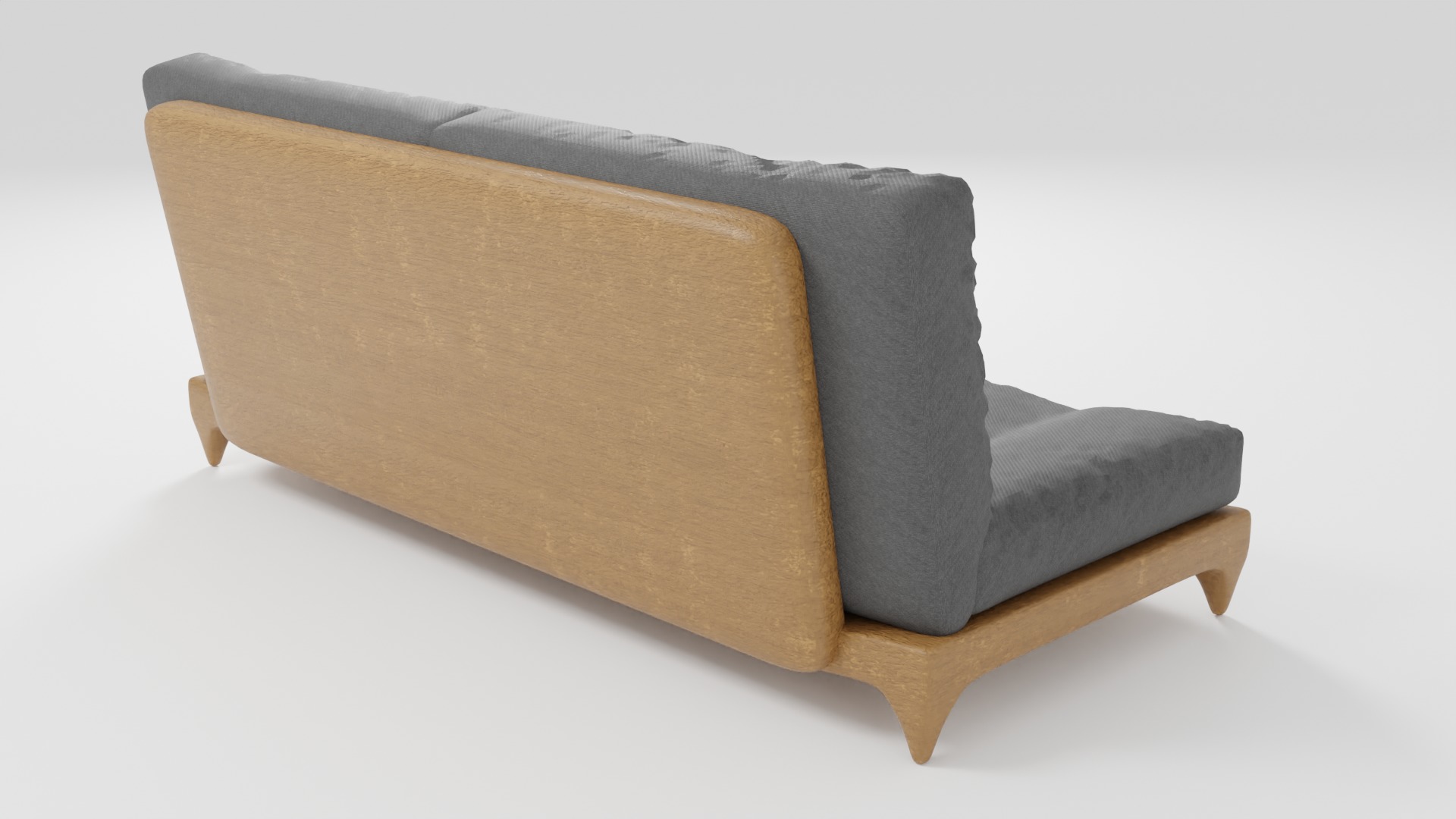 Compact stylish sofa in dark colors with soft upholstery 3D model_2