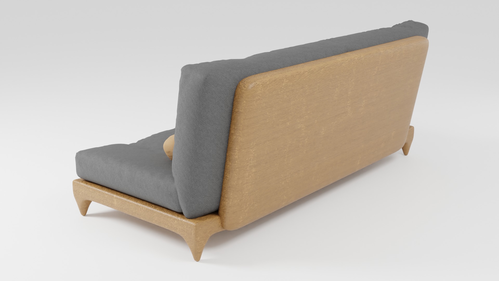 Compact stylish sofa in dark colors with soft upholstery 3D model_3