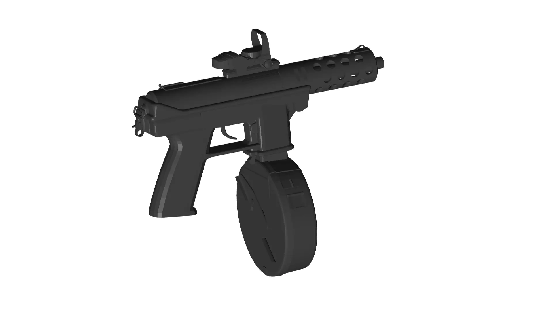 machinegun 3D model_0