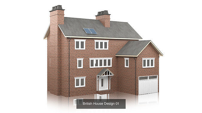 British House Design Collection - 12 Pieces 3D Model Pack 5