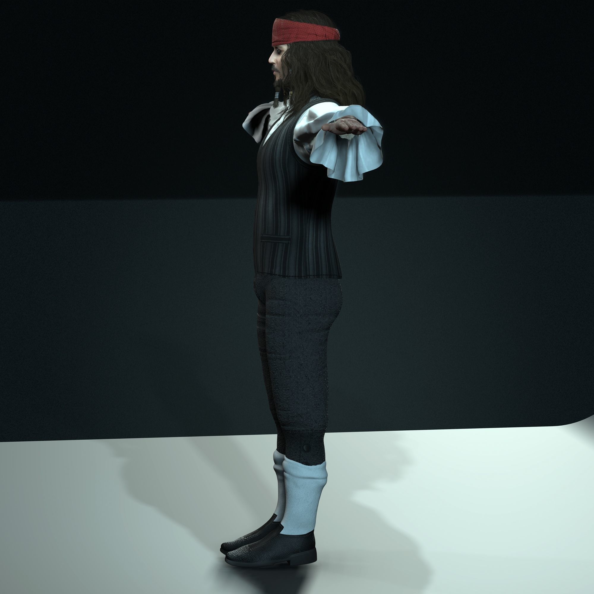 Johnny Depp 3D Model Low-poly 3D model Low-poly 3D model_13