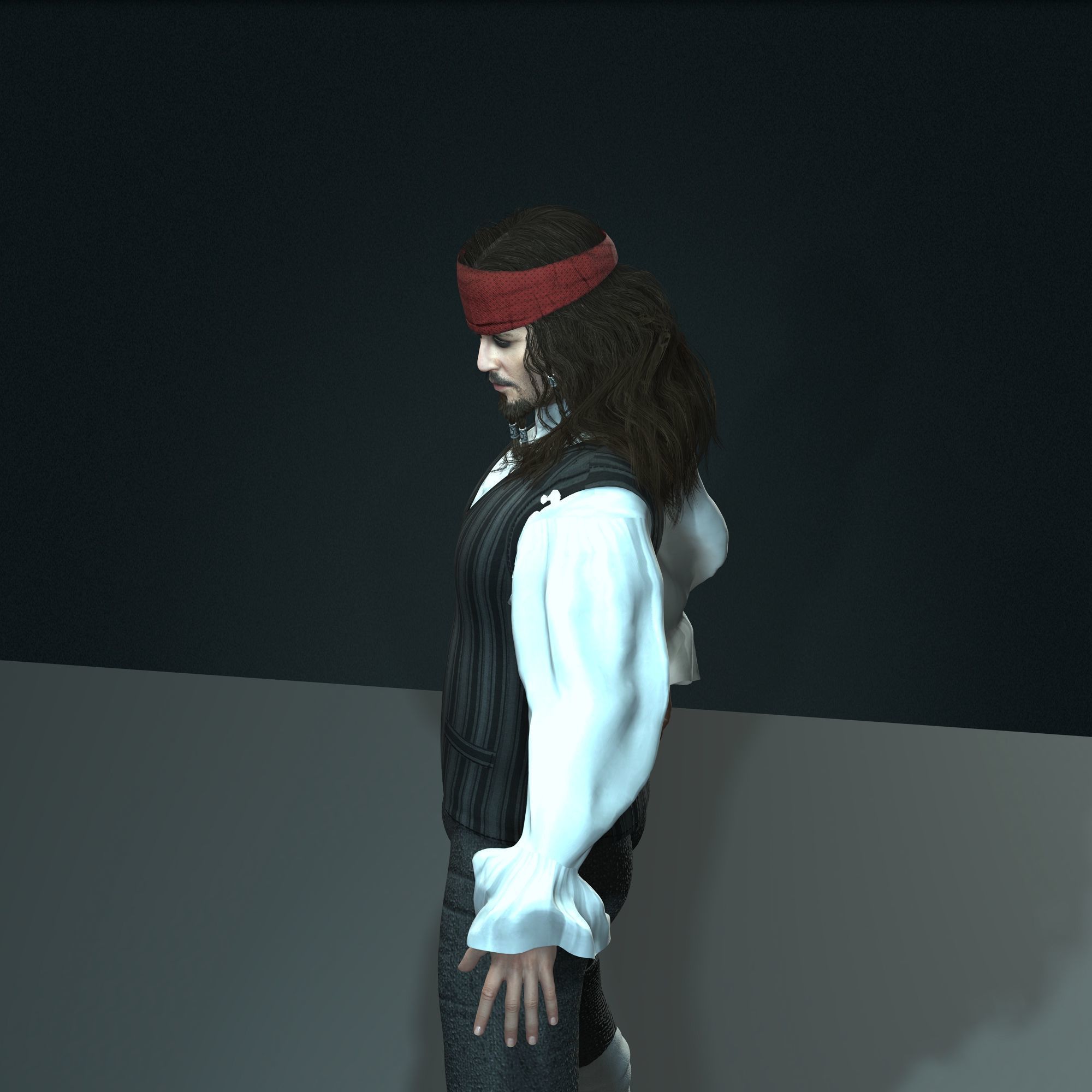 Johnny Depp 3D Model Low-poly 3D model Low-poly 3D model_8