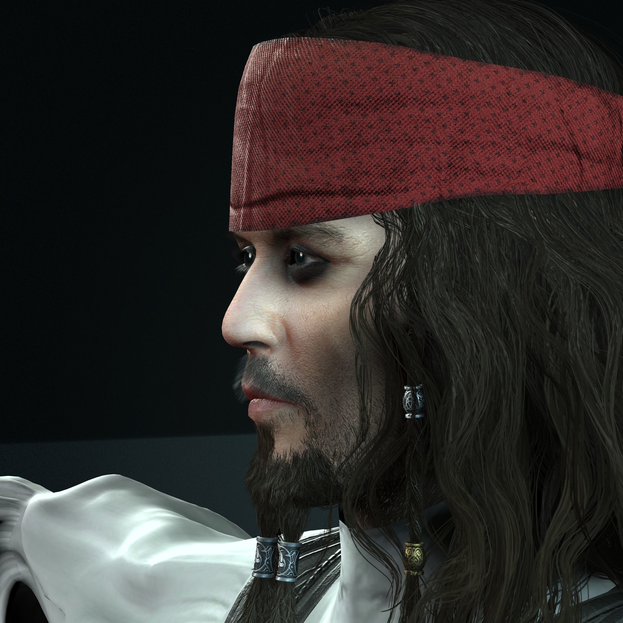 Johnny Depp 3D Model Low-poly 3D model Low-poly 3D model_2