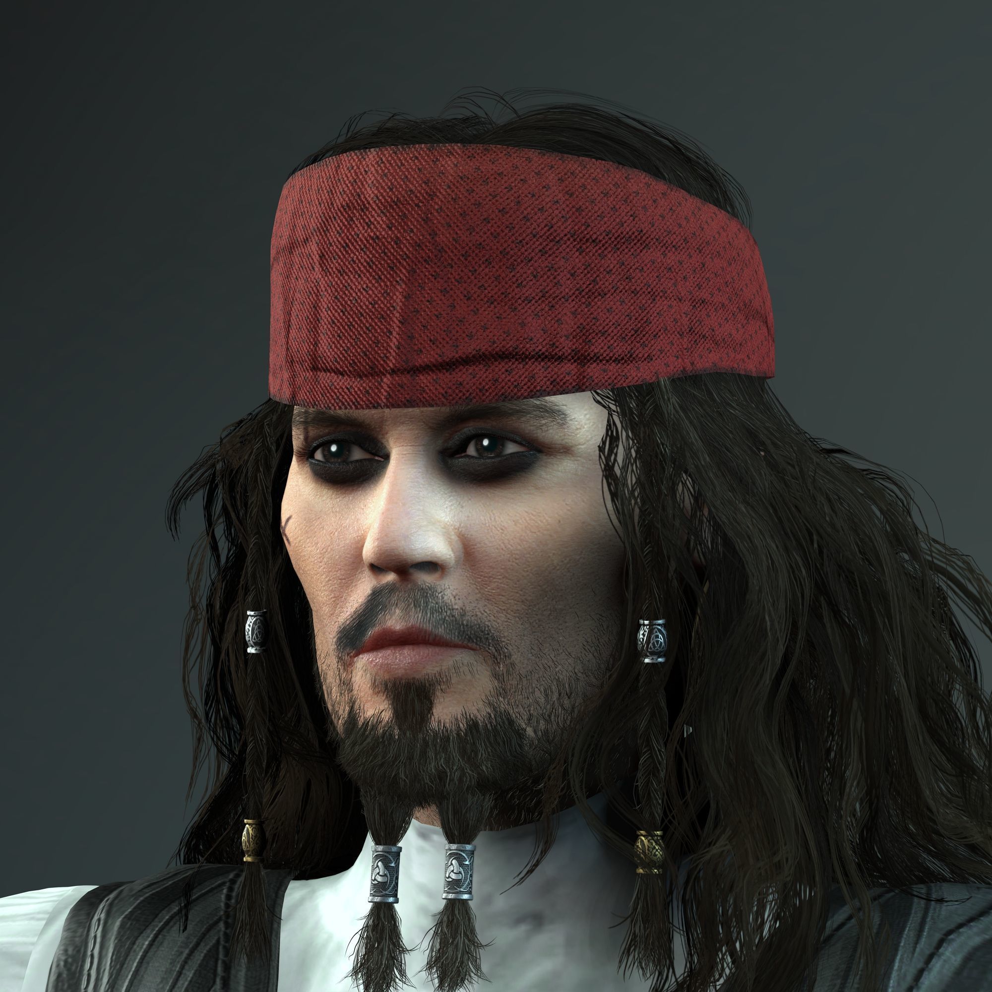 Johnny Depp 3D Model Low-poly 3D model Low-poly 3D model_1