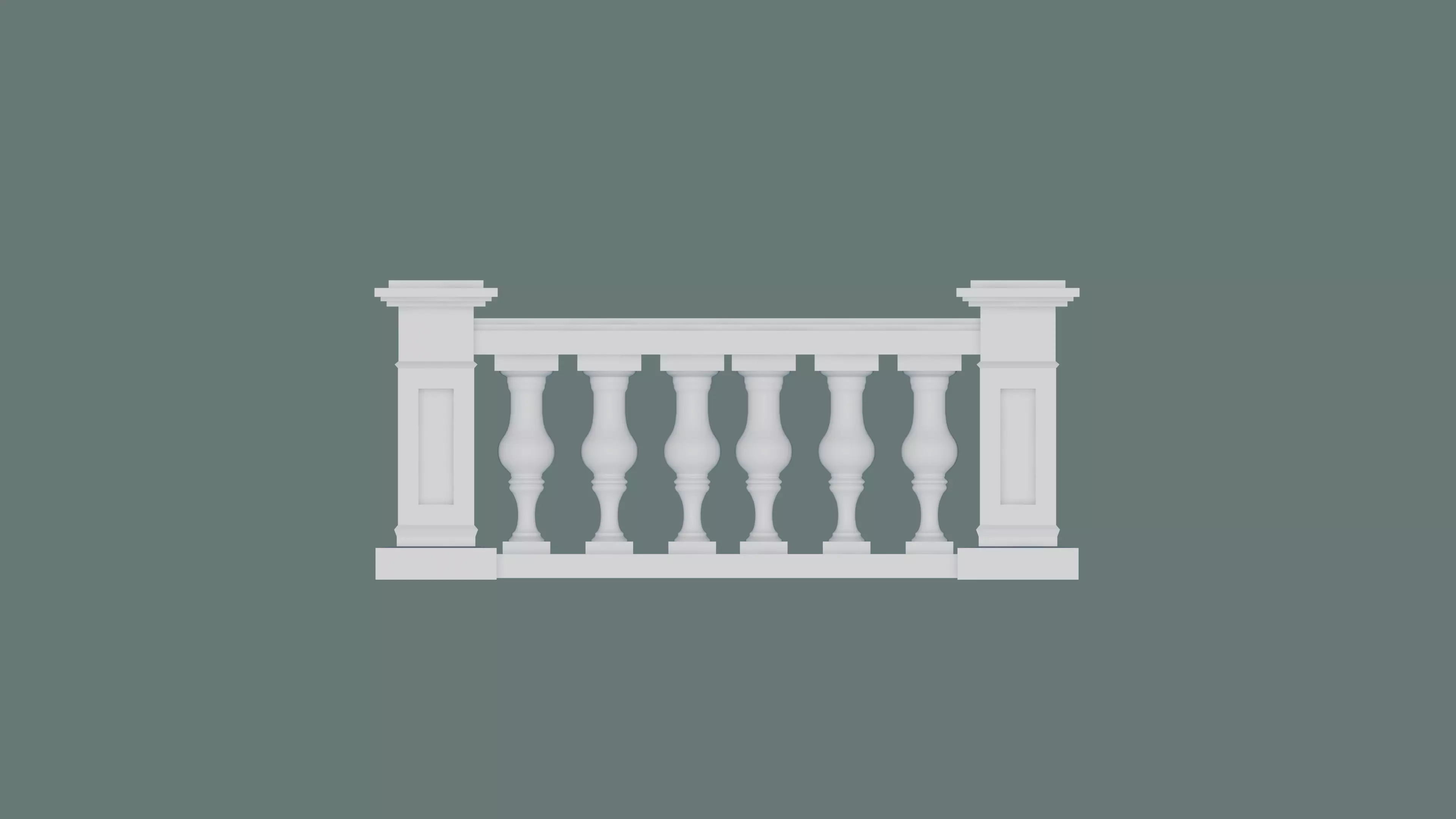 Concrete Balustrade 3D 3D print model_0